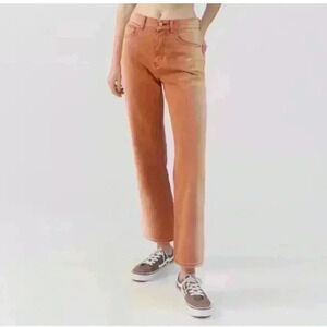 NEW BDG High Waisted Cowboy Jean - Piece Dye Color Denim ~ Rust Ombré ~ 30